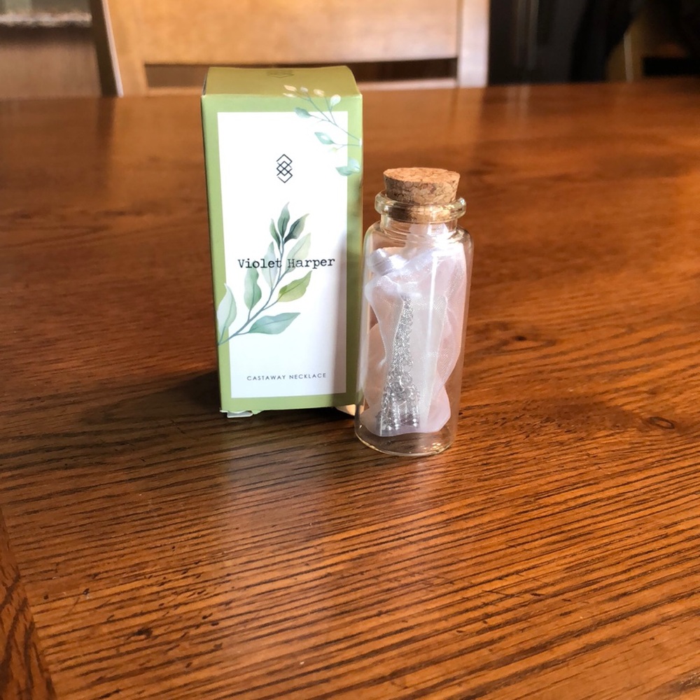 Violet Harper Silver Pave Loop Castaway Necklace